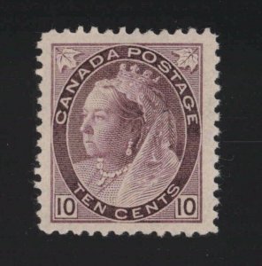 Canada Sc #83 (1898) 10c brown violet Victoria Numeral Mint VF XLH