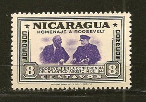 Nicaragua 696 Roosevelt Mint Hinged