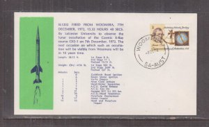 AUSTRALIA, 1972 WOOMERA ROCKET RANGE, SL 1202 LAUNCH cover.