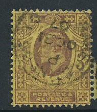 GB Edward VII SG 233 Fine Used Cancel OC 31 07