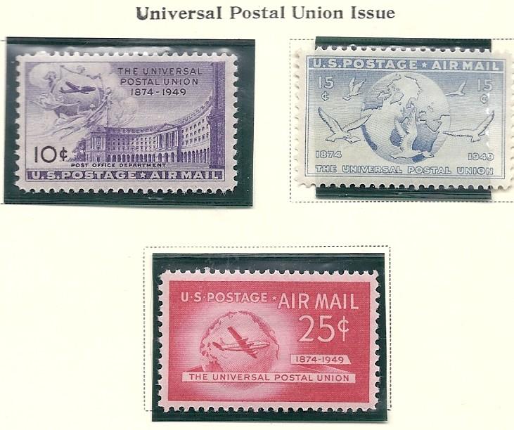 US#C42-C44 Universal Postal Union  (MNH) CV$1.75