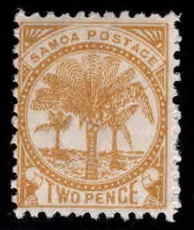 Samoa Scott 13c type 3 wmk 7mm seperation 1895 MH*