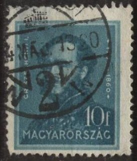Hungary 472 (used) 10f István Széchenyi, Pru grn (1932)