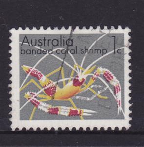 Australia 1973 Marine Life Coral Shrimp 1c used 