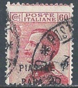 Italy Offices in Turkish Empire #32 Used 60c Victor Emmanuel III Issue Surcha...