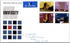 GREAT BRITAIN FIRST DAY COVER MODERN UNIVERSITY BUILDINGS ABERDEEN CANCEL 1971