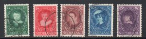 Netherlands Sc B286-90 1955 Portraits Child Welfare stamp set used