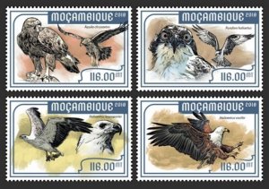 Mozambique - 2018 Eagles on Stamps - Set of 4 Stamps - MOZ18220a