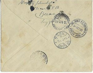 SWITZERLAND C5 & C10 ON A BUSY AIRMAIL COVER - Q16