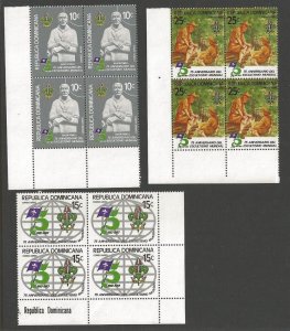 1982 Dominican Republic Boy Scouts 75th anniversary blocks