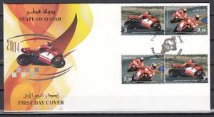 Qatar, Scott cat. 976. Motorcycle Racing issue. First day cover.