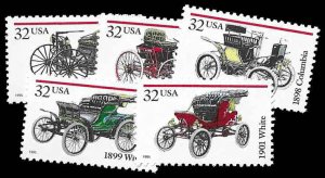 PCBstamps  US #3019-3023 Sgls $1.60(5x32c)Antique Automobiles, MNH, (5)
