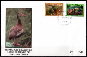 Honduras 1995 SC#C960/C961 REPTILES AND AMPHIBIANS Set (2) OFFICIAL FDC