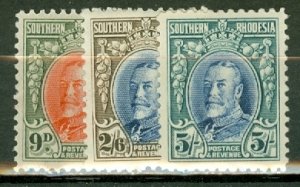 II: Southern Rhodesia 16, 17c, 18-30 mint CV $209; scan shows only a few