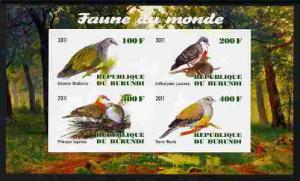 Burundi 2011 Fauna of the World - Pigeons & Doves imp...