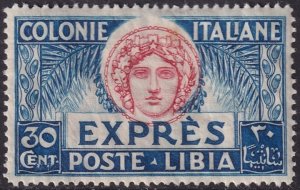 Libya 1921 Sc E3 express MLH* crazed gum
