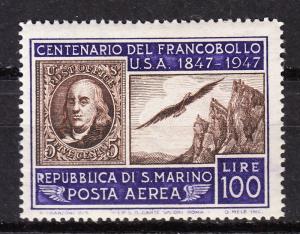 San Marino - 1947 Centenary of US stamps Sc# C55 - MH