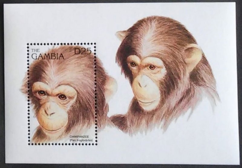 1996 Gambia 2347/B285 Fauna - Monkeys 