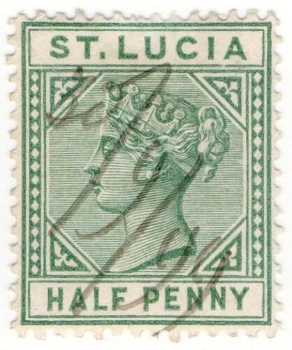 (I.B) St Lucia Revenue : Duty Stamp ½d 