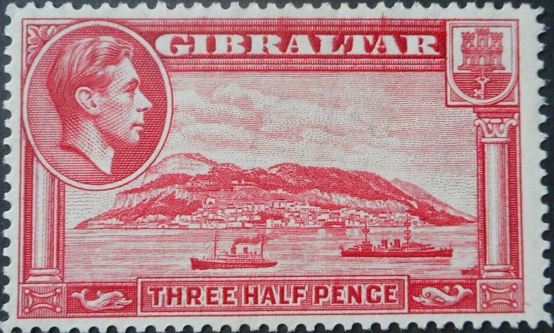 Gibraltar 1938 One and a HalfPence p14 SG 123 mint