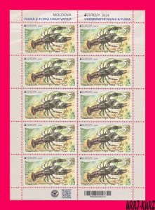 MOLDOVA 2024 Europa CEPT Underwater Fauna River Crayfish Crustacean m-s MNH