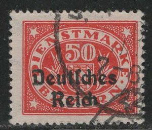 German States Bavaria Scott # O58, used, exp h/s