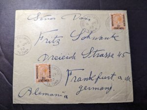 1932 Morocco Agencies Overprint Cover Tetuan to Frankfurt am Main Germany