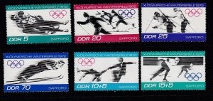 Germany DDR # 1345-1348, B163-164, Sapporo  Winter Olympics, Mint NH