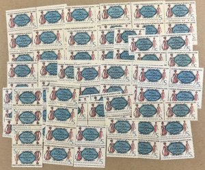 1316 Federation of Women’s Clubs 100 Untagged MNH 5 c stamps FV $5  1966