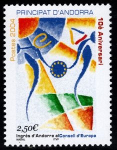 (French) Andorra Scott 591 MNH** Council of Europe Stamp