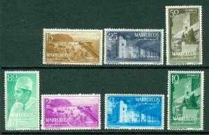 Morocco Northern Zone Scott #2-8 MNH Sultan Mohammed V Scenes As Imaged CV$56+