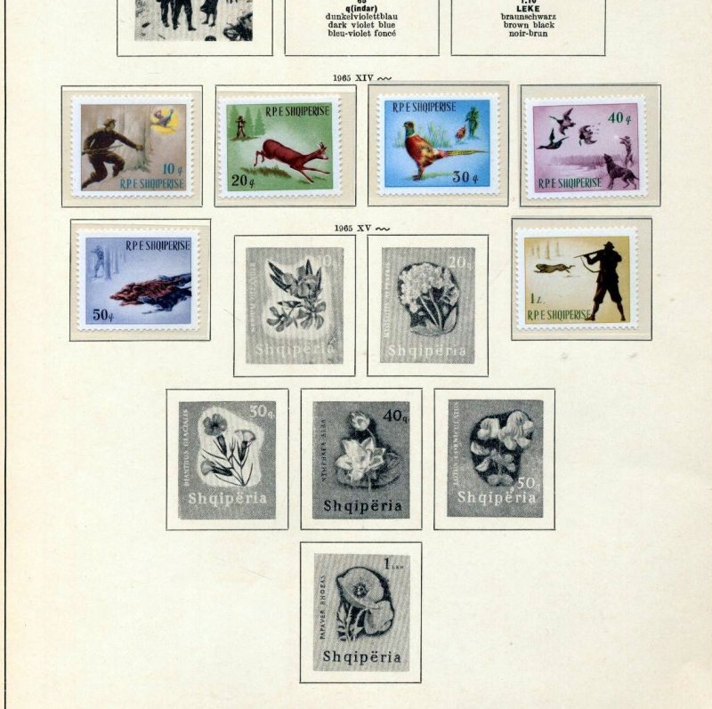 ALBANIA 1964/65 Wildlife Space Birds M&U on Pages(Apx 75+Items)Igm 1394