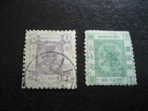 Stamps - Shanghai - Scott# 92,94 - Used Part Set of 2 Stamps