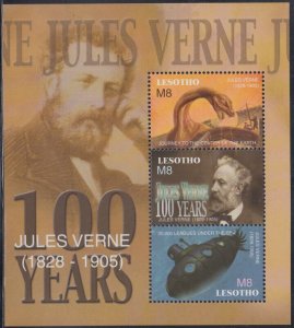 LESOTHO Sc# 1377a-c MNH SOUVENIR SHEET of 3, 100th ANN DEATH of JULES VERNE