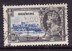 Bermuda-Sc#101- id6-used 1&1/2d KGV Silver Jubilee-1935-