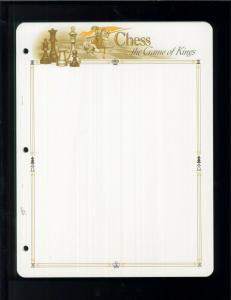 White Ace Historical Stamp Album Pages Chess Topical Blank Pages Pack of 12