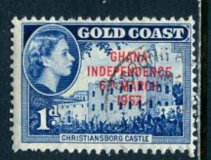 Ghana; 1957: Sc. # 6: O/Used Single Stamp