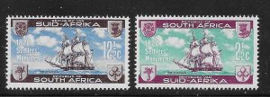 South Africa 1962 British Settlers Monument Ship Sc 282-283 MNH A267
