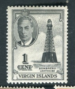 VIRGIN ISLANDS; 1950s early GVI Pictorial issue fine Mint hinged 1c. value