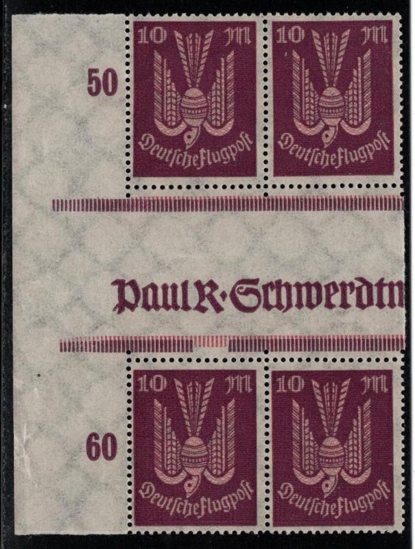 Germany Scott # C12, 2 gutter pairs, mint nh, se-tenant, Mi# 235ZS