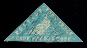 MOMEN: CAPE OF GOOD HOPE SG #14 1861 WOOD-BLOCK USED SOUND LOT #60110