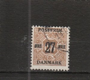 Denmark  Scott#  142  Used  (1918 Surcharged)