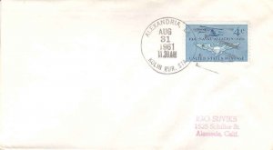 United States Louisiana Kolin Rur. Sta. Alexandria 1961 4-bar  DPO  Philatelic.