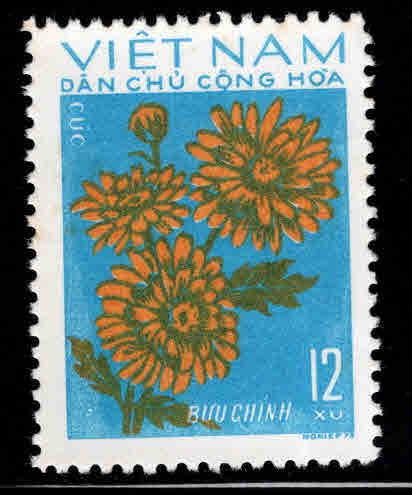 North Viet Nam Scott 719 Flower stamp No Gum As Issued NGAI