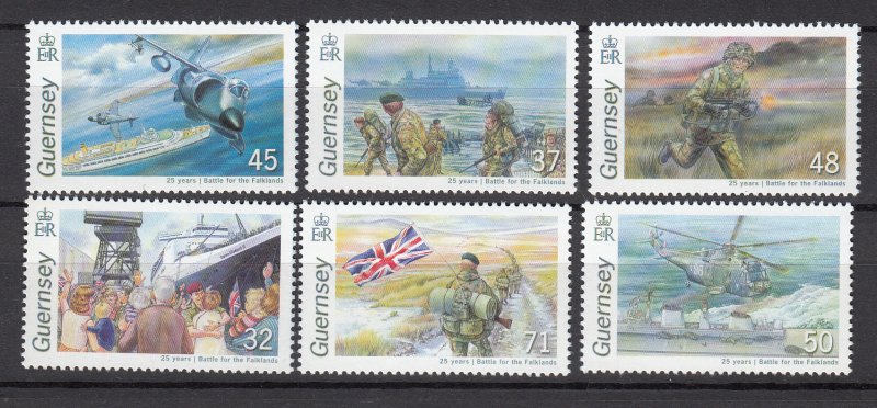 Guernsey 2007 Battle of the Falklands,   set of 6,  Mint NHM