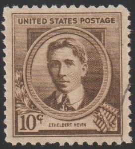 SC# 883  - (10c) - Famous Americans, Ethelbert Nevin, composer - used single