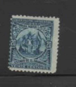 SALVADOR. EL #124 1895 20c COAT OF ARMS MINT VF LH O.G bb