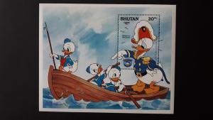 Disney - Bhutan 1984. - Sea scouts ** MNH Block