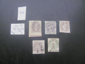 AUSTRIA 1867-73 USED SC P9,9a,9b,10 VF/XF $40 (266)