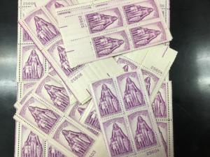 1087   Polio, March of Dimes   25 plate blocks  3¢ mint stamps Issued In 1957